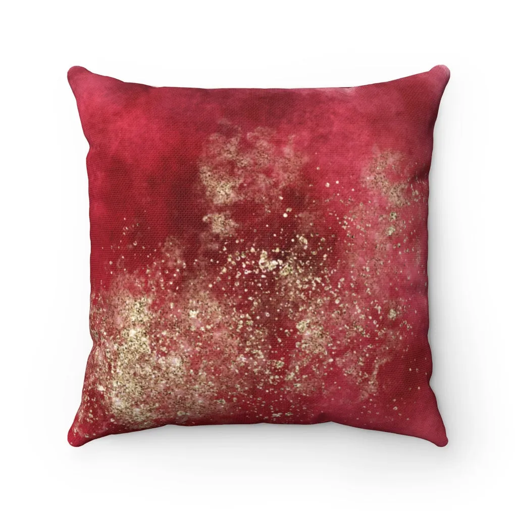 Abstract Boho Pillow Cover | Red Gold