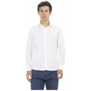 Baldinini Trend White Cotton Men Shirt