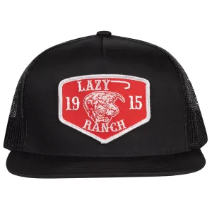 Black & Black 4" Red Ranch Patch Cap