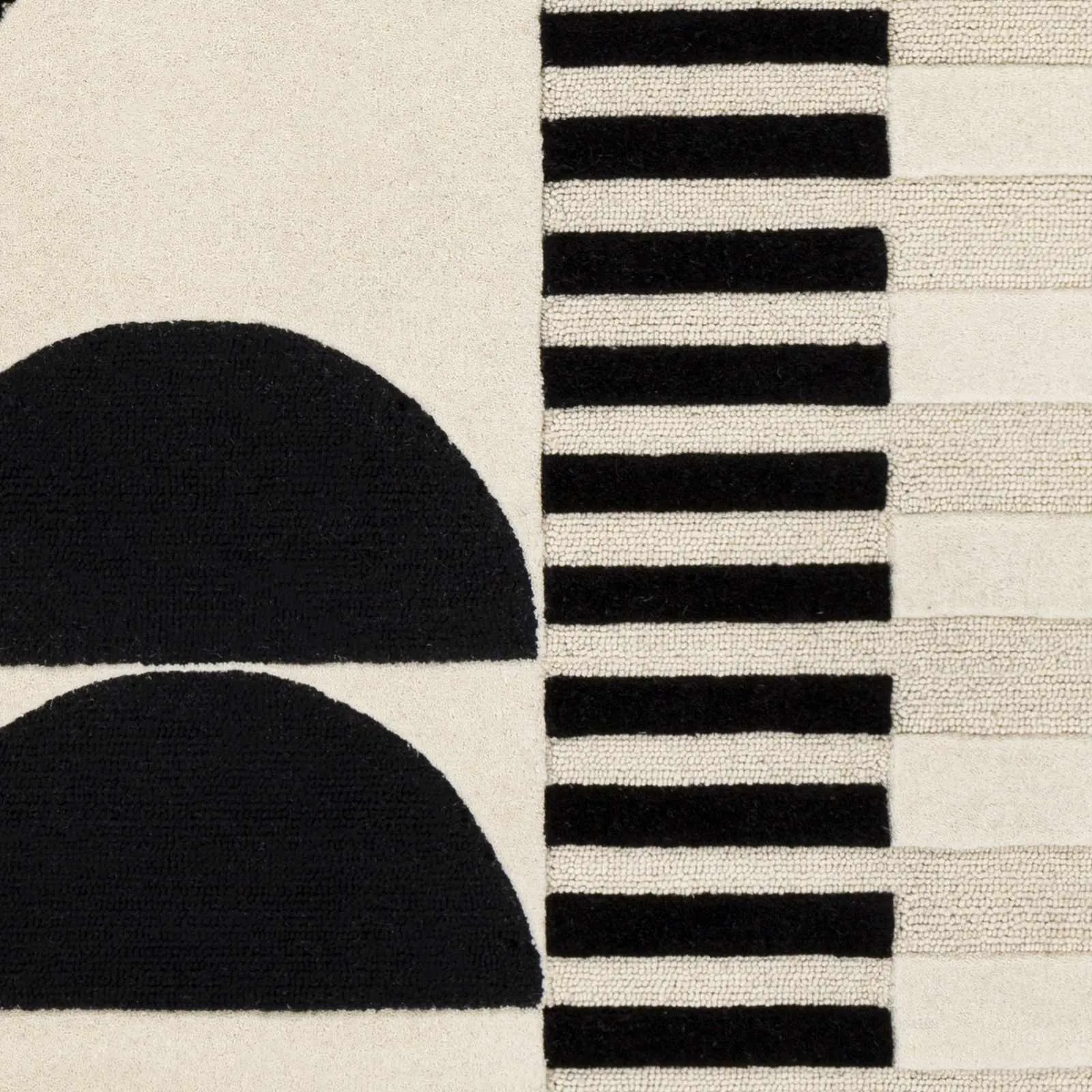 Brooklyn Black&White Modern Wool Rug