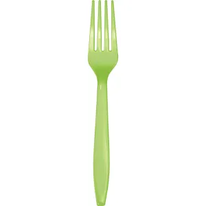 Bulk Fresh Lime Green Plastic Forks (288 per Case)