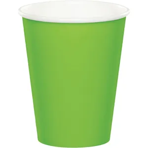 Bulk Fresh Lime Green Value Friendly 9 oz Hot & Cold Paper Cups (96 per Case)