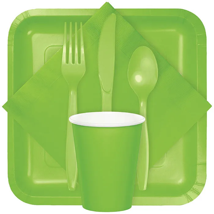 Bulk Fresh Lime Green Value Friendly Assorted Plastic Cutlery (216 per Case)