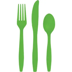 Bulk Fresh Lime Green Value Friendly Assorted Plastic Cutlery (216 per Case)