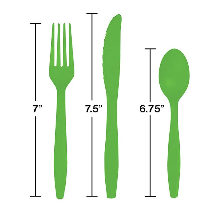 Bulk Fresh Lime Green Value Friendly Assorted Plastic Cutlery (216 per Case)