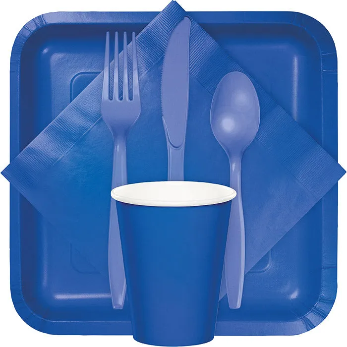 Bulk Pack of 100 Cobalt Blue Plastic Forks