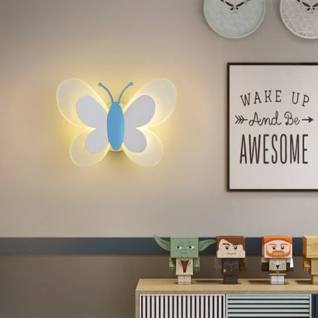 Butterfly-Shaped Led Wall Lamp Acrylic Decorative Lighting for Kid's Room