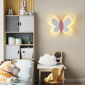 Butterfly-Shaped Led Wall Lamp Acrylic Decorative Lighting for Kid's Room