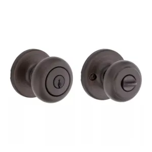 Cove Keyed Entry Door Knob in Venetian Bronze - 6 Way Adjustable Latch