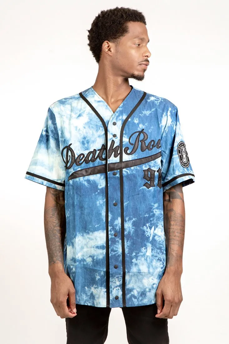 Death Row Records x King Ice - Tie-Dye Baseball Jersey