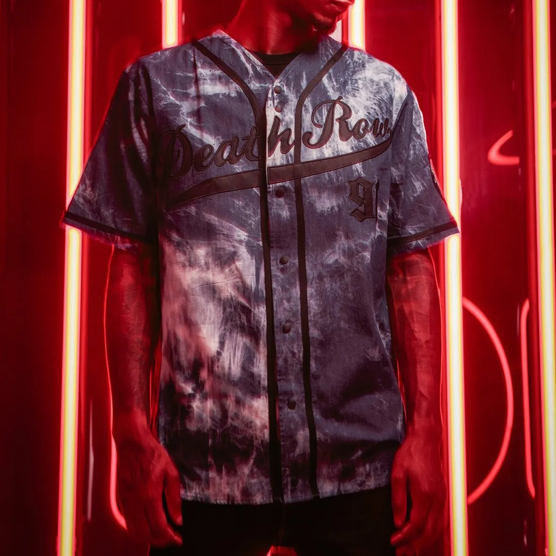 Death Row Records x King Ice - Tie-Dye Baseball Jersey