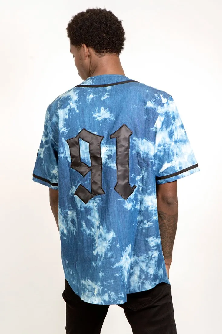 Death Row Records x King Ice - Tie-Dye Baseball Jersey