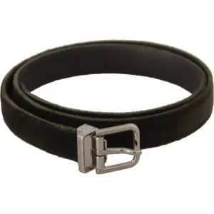 Dolce & Gabbana Elegant Velvet Leather Green Belt