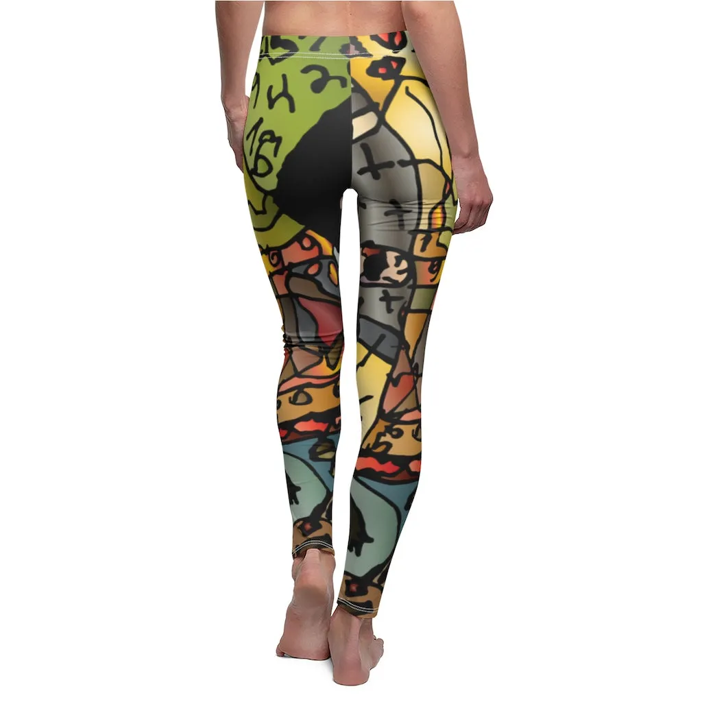 Gauwman Women's Cut & Sew Casual Leggings Youth Artist Design