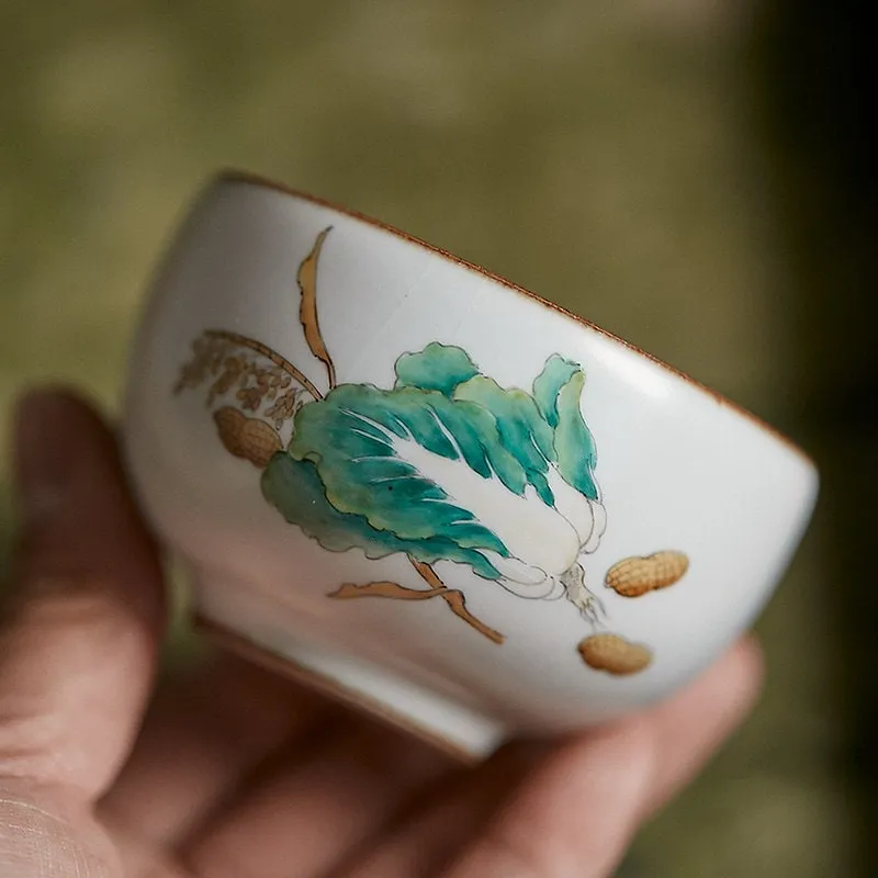 Gohobi Hand-painted Ceramic Vegetables Tea Cup