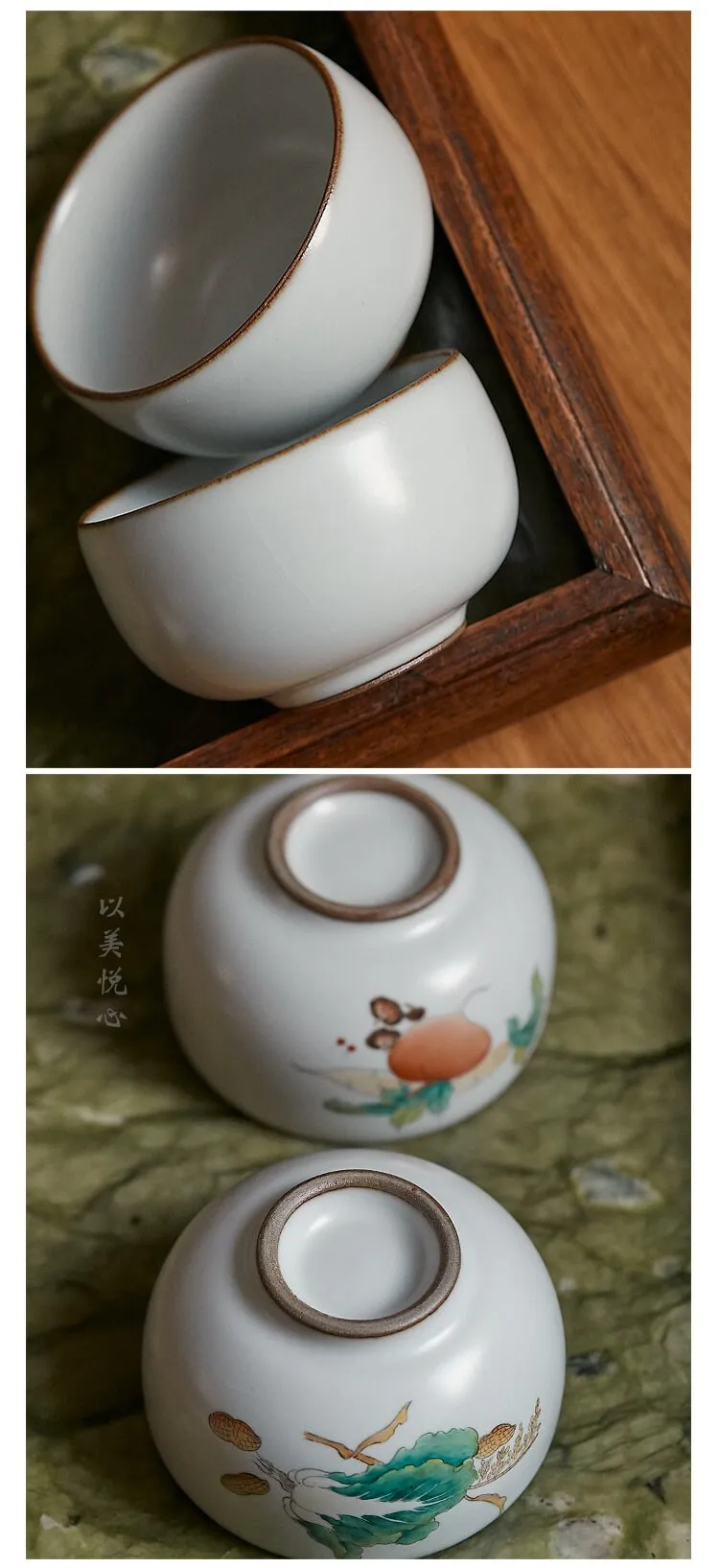 Gohobi Hand-painted Ceramic Vegetables Tea Cup