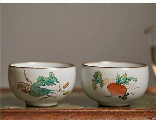 Gohobi Hand-painted Ceramic Vegetables Tea Cup