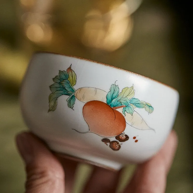 Gohobi Hand-painted Ceramic Vegetables Tea Cup