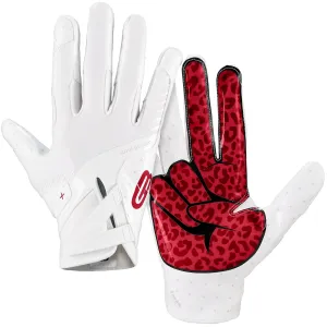 Grip Boost Peace Stealth 6 Boost Plus Youth Football Gloves - White/Crimson