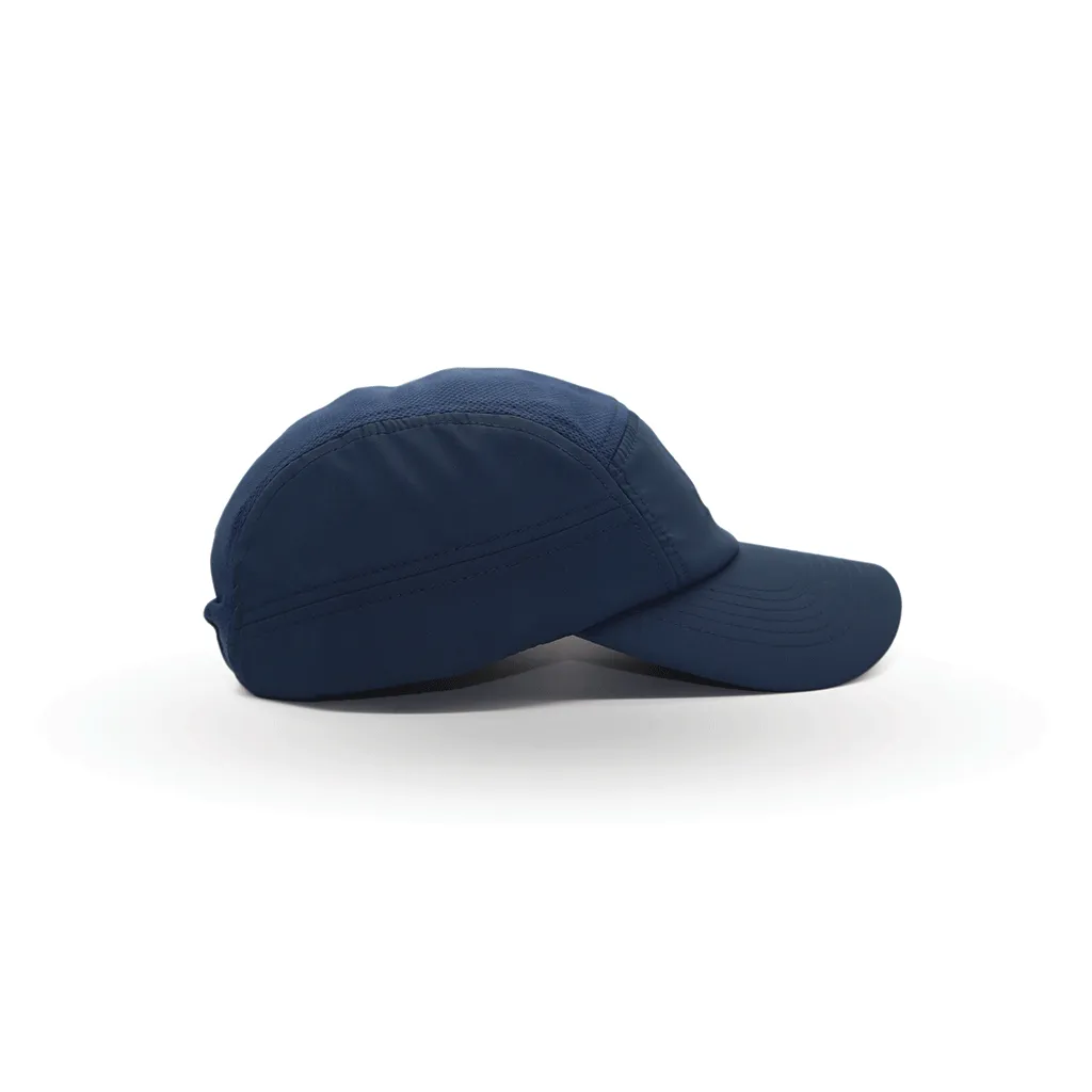 Helios Ultralight 7 Panel Firm Brim Running Cap - Navy