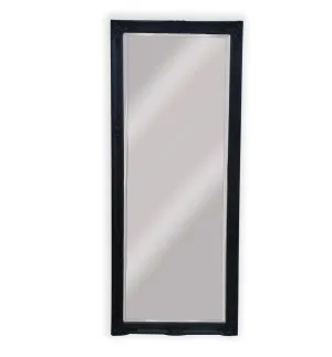 Intricate Black Ornate Wall Mirror, 70x170cm, Durable