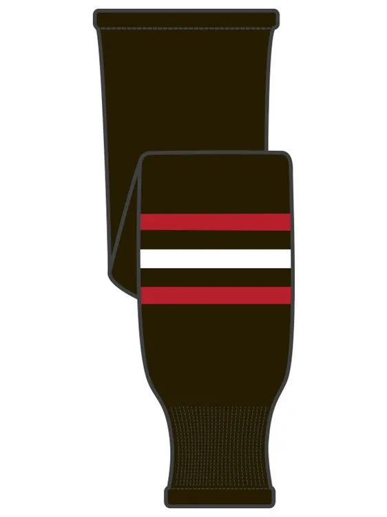 K1 Sportswear Chicago Blackhawks Black Knit Ice Hockey Socks