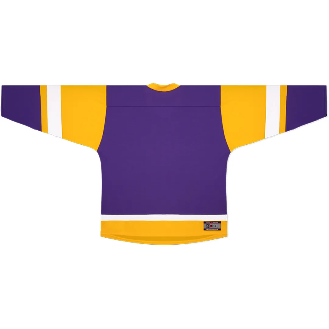 Kobe 5200 Purple/Gold/White Midweight League Hockey Jersey