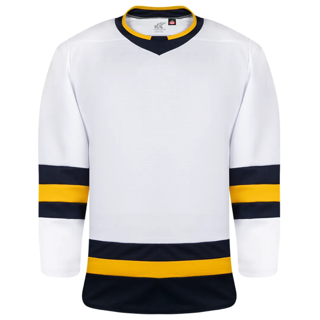 Kobe K3GLI White/Navy/Gold Premium League Hockey Jersey