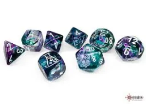 Lab Dice Nebula Polyhedral Flourite /white 7-Die Set (with bonus die)