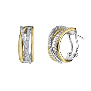 Lafonn Simulated Diamond Mixed-Color Crossover Earrings 7E013CLT