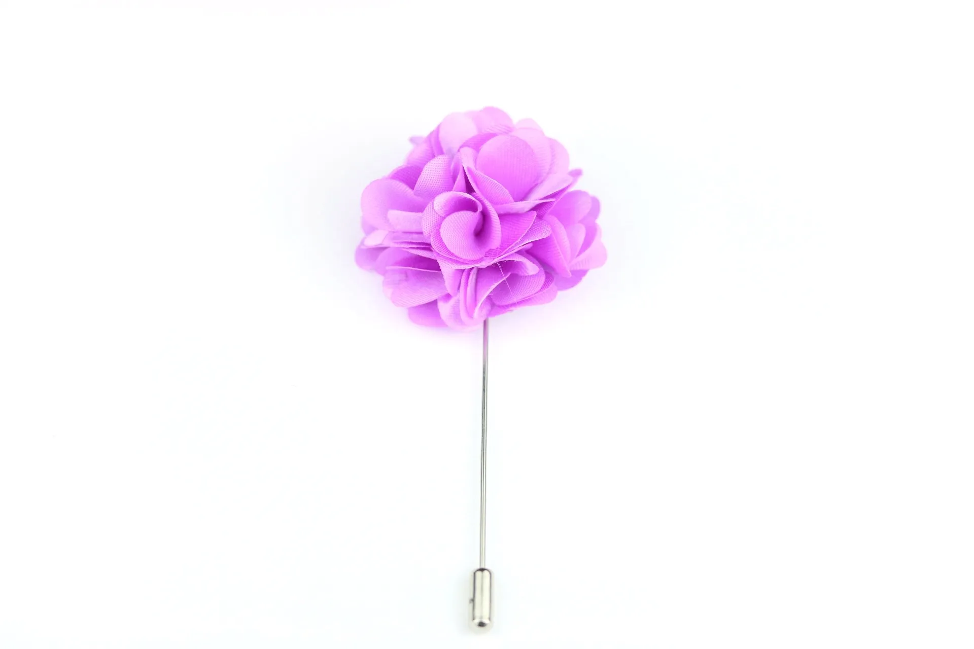 Lavender Satin Blend Flower Lapel Pin