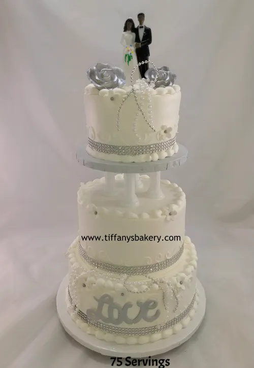 LOVE Classic Gold Wedding Cake