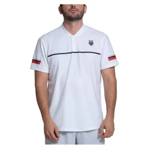 Men's Baseline Short Sleeve Tennis Henley White