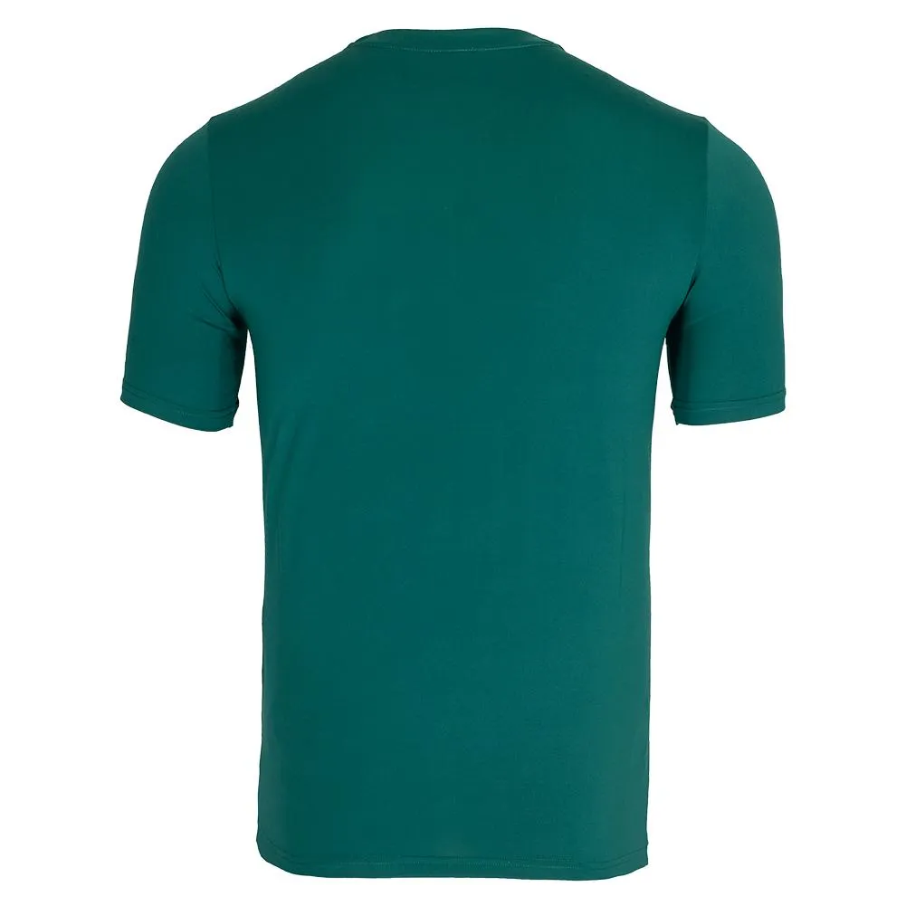 Short-Sleeve Mens Malachite Tennis Henley Shirt.