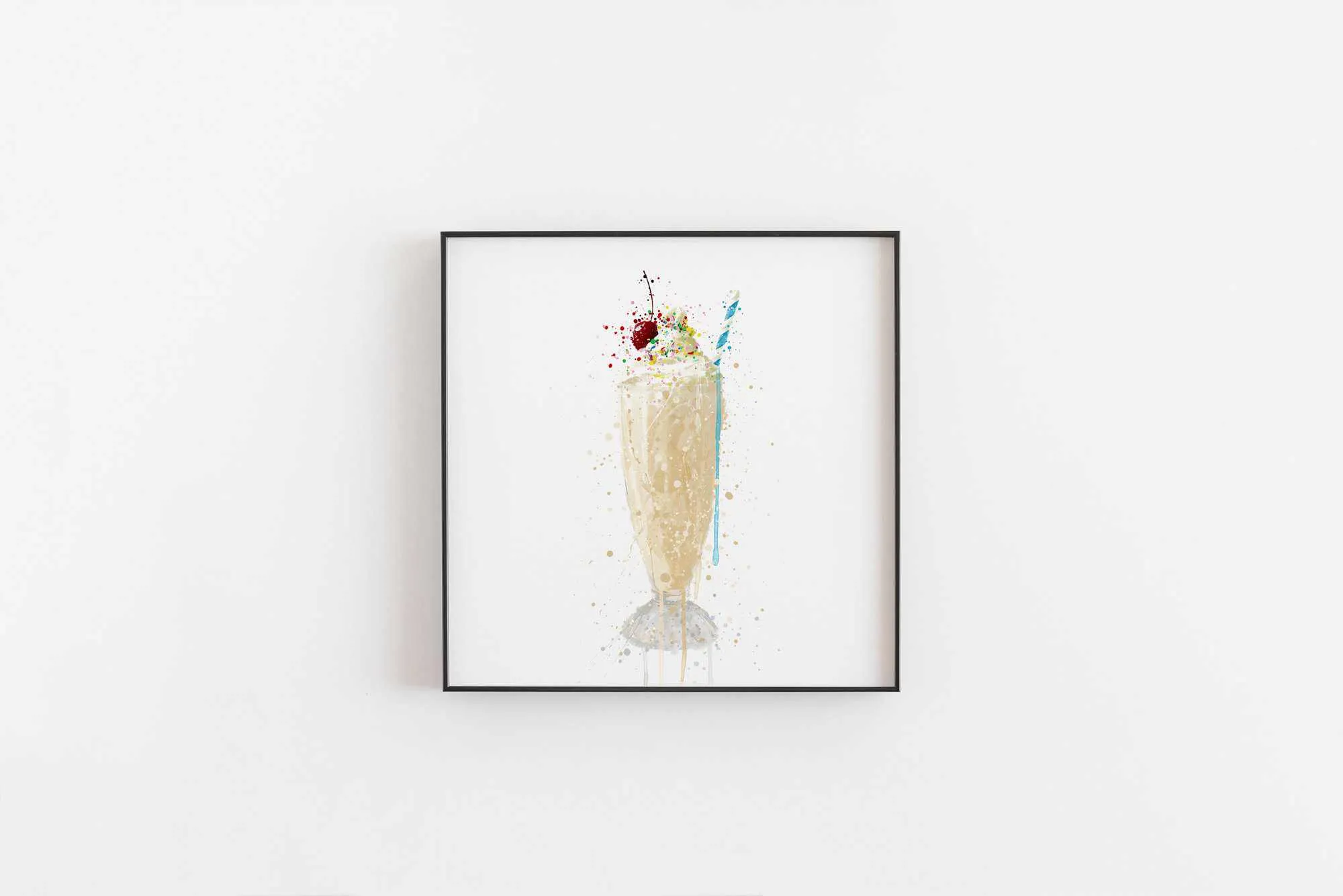 Milkshake Wall Art Print ‘Classic Vanilla’