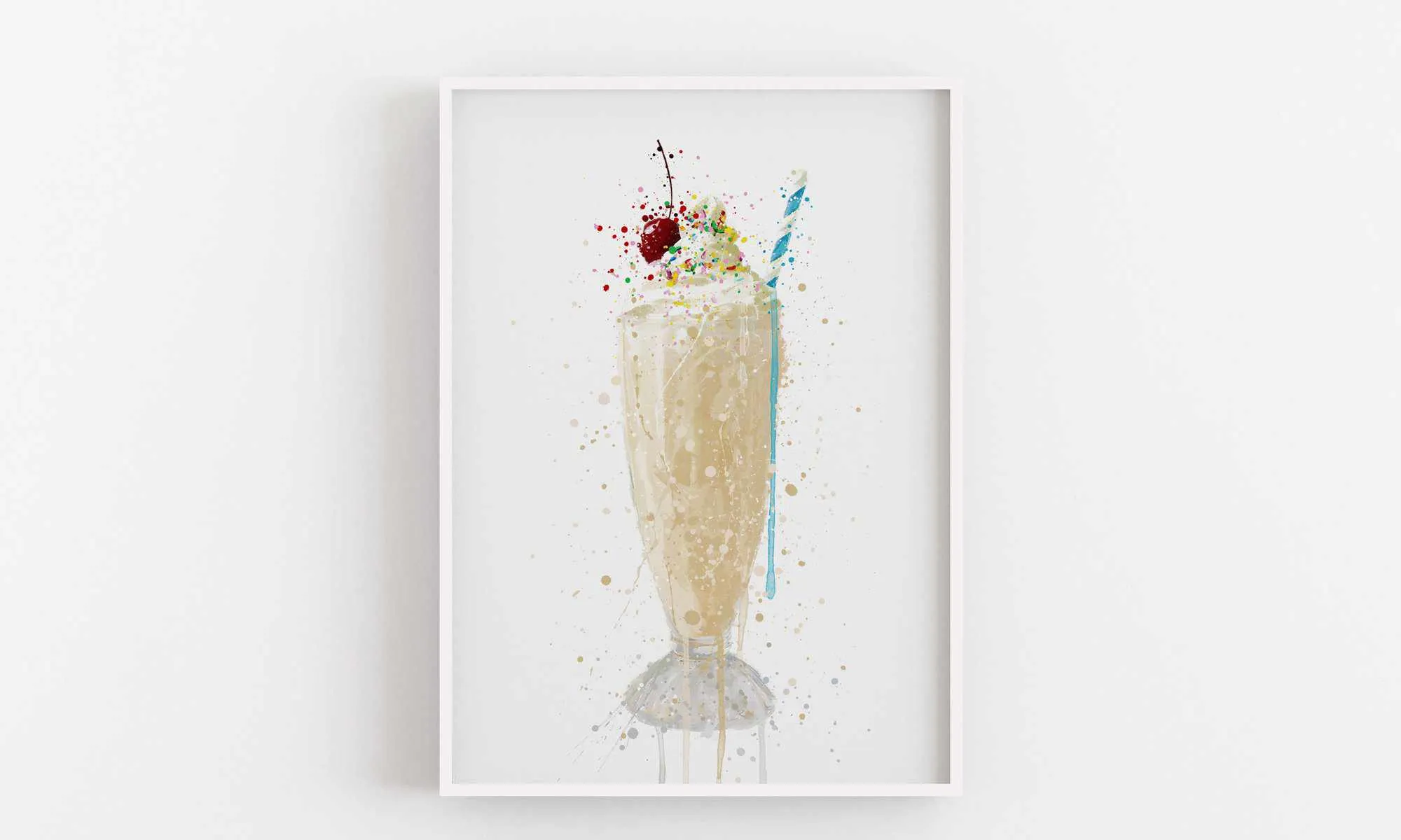 Milkshake Wall Art Print ‘Classic Vanilla’