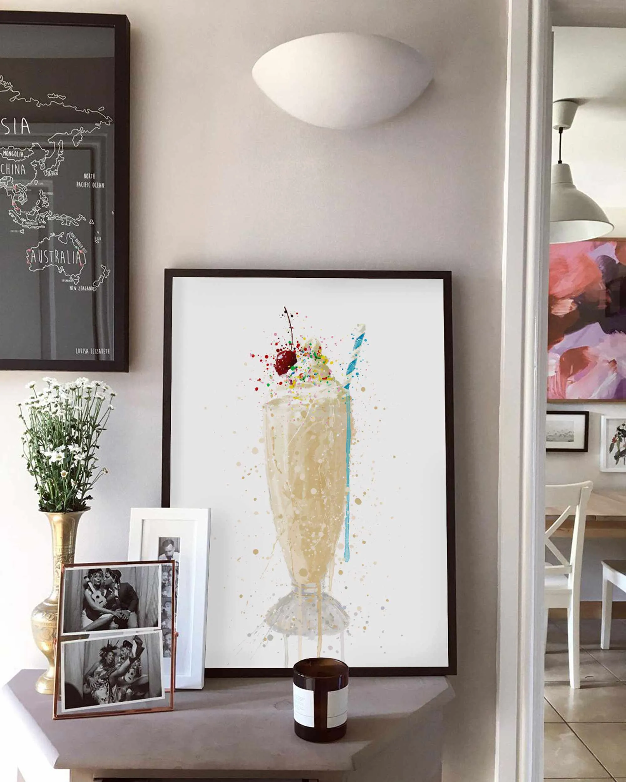 Milkshake Wall Art Print ‘Classic Vanilla’