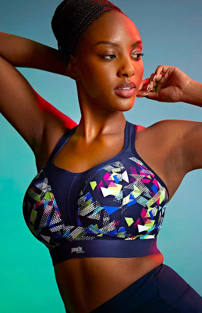 Non Wired Sports Bra In Graphic Print - Panache