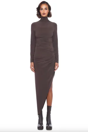 Norma Kamali - Long Sleeve Turtleneck Side Drape