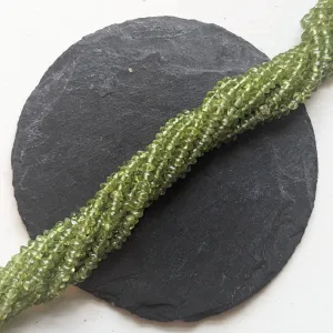 Peridot Button Beads 15" Strand