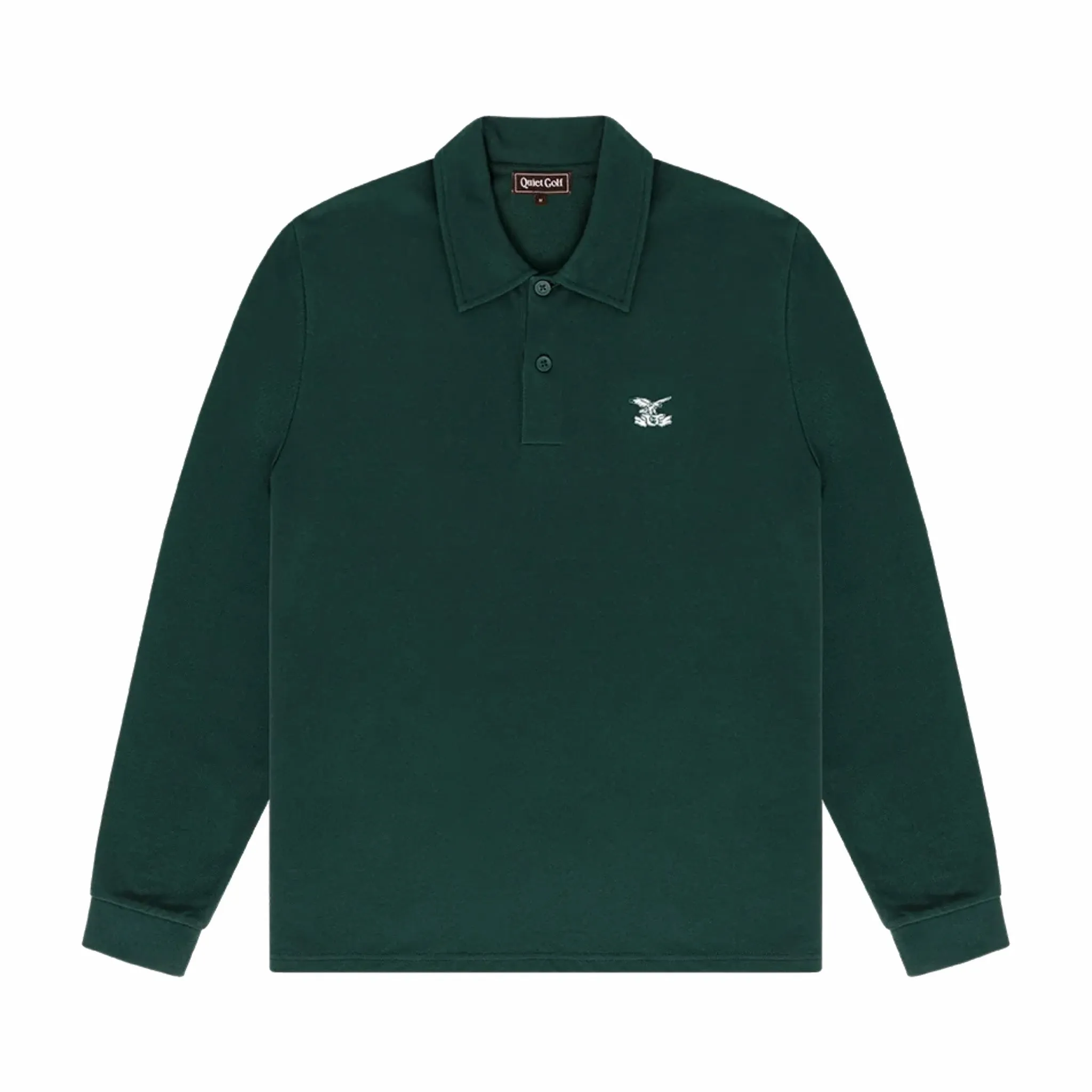 Quiet Golf Society LS Polo (Forest)