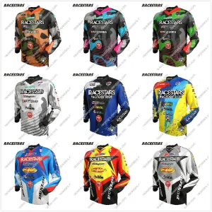 RACESTARS Motocross MTB Jersey Men Motorcycle Mountain Bike Team Downhill Jersey MTB Offroad DH MX Bicycle Long Motorcycle Shirt