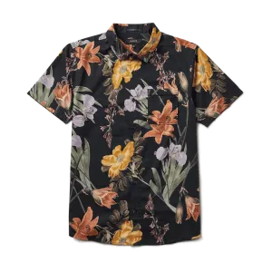 ROARK JOURNEY WOVEN T-SHIRT - BLACK FAR EAST FLORA