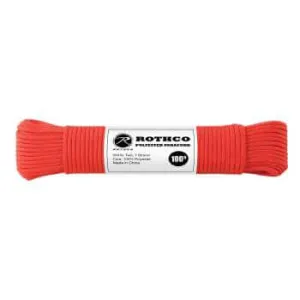 Rothco 550lb. Polyester Paracord - Red (100')