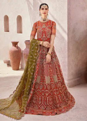 Rust Maxi Dress | Emaan Adeel | Mirha Wedding Edition '23 | MH-208