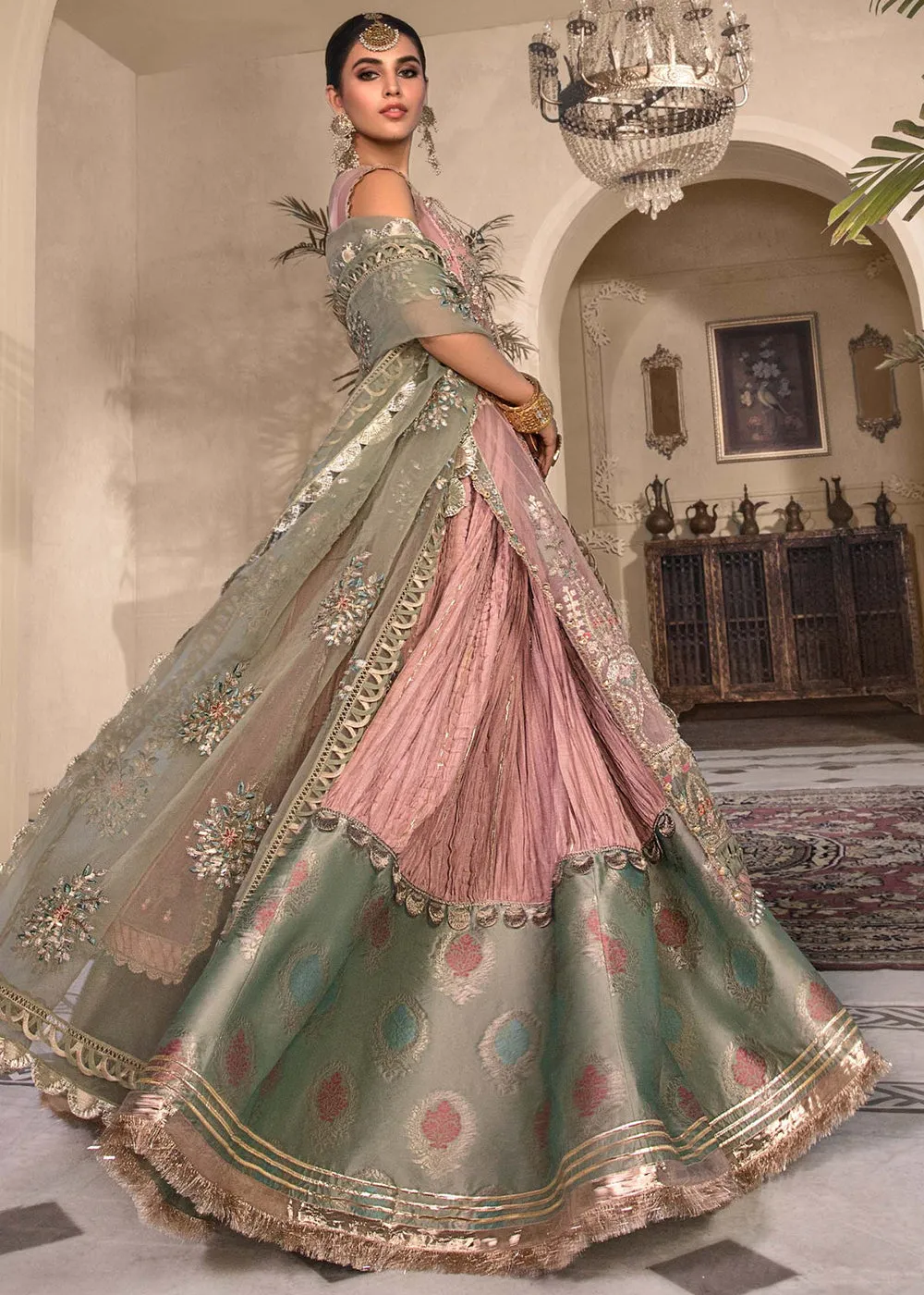 Sea Green Embroidered Suit - Maria B - Mbroidered Heritage Edition - BD-2607