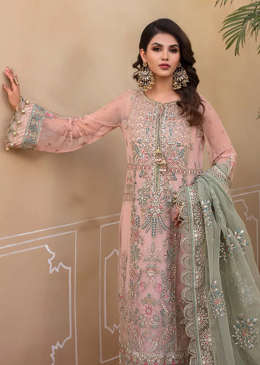 Sea Green Embroidered Suit - Maria B - Mbroidered Heritage Edition - BD-2607