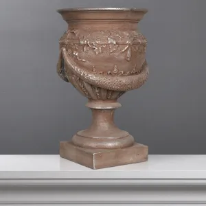 Stone Planter with Leaves