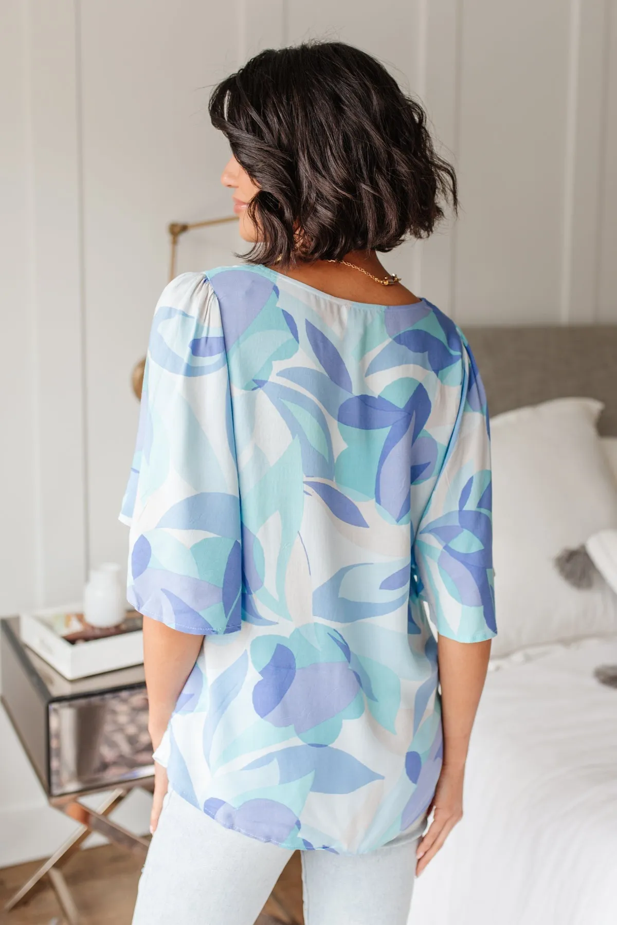 The Tropics Top In Blue