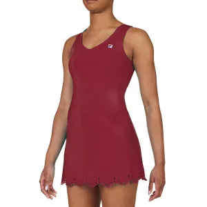 Womens Lasercut Tennis Dress Cabernet